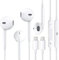 Confezione da 2 cuffie intrauricolari cablate per iPhone [certificato Apple MFi] HiFi stereo con isolamento acustico con microfono 2 P+, controllo del volume, compatibili con 14/13/12/11/SE/XR/XS/X/8