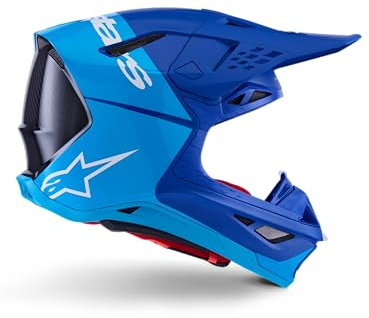 Alpinestars Supertech S-M10 Flood 2024 Motocross Helm, blau/schwarz, XL (61/62)