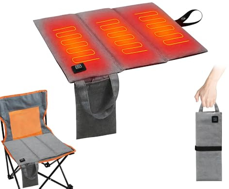 Beheiztes Sitzkissen, Beheiztes Kissen,Faltbares USB-Heizsitzkissen, Tragbares Heizkissen, Einstellbare Temperatur, Für Stadioncamping, Camping,Wandern, 40x40cmx2cm (Enthält Keine Powerbank)