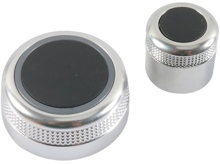 ZYMIADOU 4F0919070 Push Button Volume Knob for Car Radio Navigation Control with Quick-Install Trim Cover Radio Control Knob
