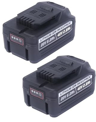 2-Pack 20V/40V 5Ah/2.5Ah Lithium-Ion Battery Replacement Compatible For Ferrex Cordless Garden Tools - High Performance & Long Lasting Power