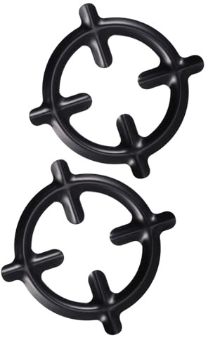 AMUSLESUR 2 Pcs Iron Gas Stove Pot Stand for Stove Sturdy Structure and Easy to Use Design, Suitable for Home and Restaurant Use, Balancing Smaller Pots and Coffee Kettles