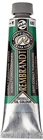 Talens Rembrandt - Excelentes colores de pintura al óleo - 40 ml - 682 Verde turquesa cobalto