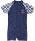 Playshoes UV-Schutz Einteiler Unisex Kinder Badeanzug Schwimmanzug Badebekleidung, Maritim, 110/116