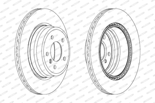 FERODO BRAKE DISC | DDF1812C-1 | REAR | FOR BMW 1 CONVERTIBLE 2007-2013 | OE-MATCHING QUALITY | SMOOTH & QUIET PERFORMANCE