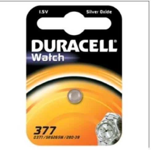6 Stück DURACELL Knopfzelle Watch 377/SR66 1,5 V