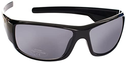Trespass Anti Virus, Black, Sonnenbrille mit UV-Schutz & Stofftasche / Kategorie 2 Gläser, Schwarz