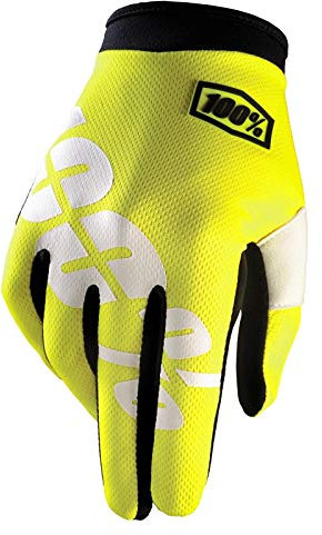 100% ITRACK NEON YELLOW Motocross Handschuh - gelb Größe 2XL
