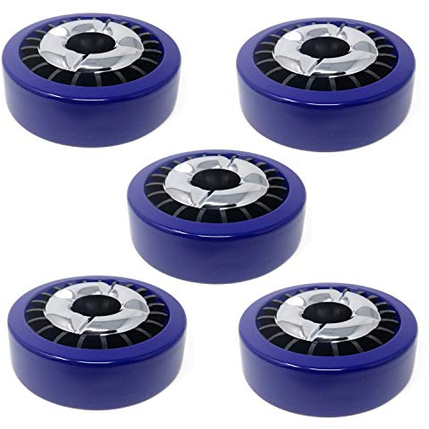 Starlet24 Gluttöter Aschenbecher für draußen Windaschenbecher Metall Ascher Ashtray stabil rund flach (5X Blau)