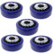 Starlet24 Gluttöter Aschenbecher für draußen Windaschenbecher Metall Ascher Ashtray stabil rund flach (5X Blau)