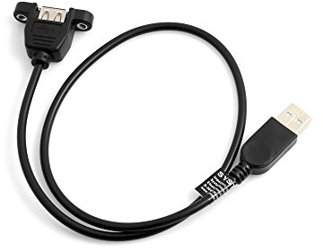 System-S USB A Stecker auf USB A Buchse Panel Mount Stecker Kabel Verlängerungskabel