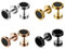 Cupimatch Damen Herren Ohrringe, 2 Paare Edelstahl Holz Lebensbaum Creolen Ohrstecker Set für Frauen Männer, silber braun (Typ4)