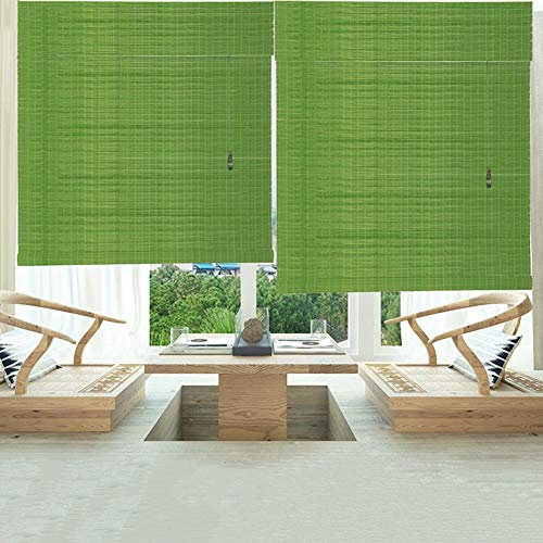 Bambusrollo Innen- / Außenrollläden/Jalousien Grüner Bambus, Patio/Pavillon/Pergola/Carport-Sonnenschutz, 60cm/80cm/100cm/120cm/140cm Breit (Size : W 140×H 240cm)