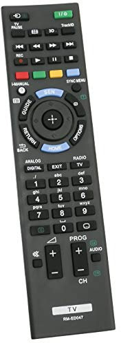 ALLIMITY RM-ED047 Fernbedienung Ersatz für Sony Bravia TV KDL-40BX420 KDL-46BX420 KDL-55BX520 KDL-32HX759 KDL-46HX855 KDL-65W950B XBR-70X850B KDL-46BX421 KDL-32HX758 KDL-46HX853