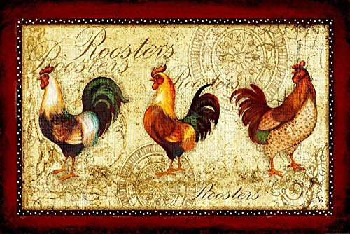 Feeling at home Leinwand-gerahmt, mit amerikanischem Box-Rooster-Trio-Eisner-Viv-Food-Kunstdruck, auf Holzrahmen, horizontal, 86 x 137 cm