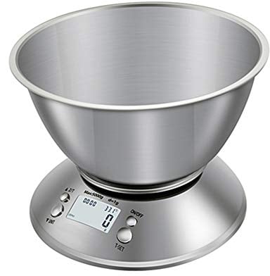 Grehge Digital Kitchen Scale with Bowl 5Kg, Highly Accurate with Tare Function