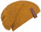 KNIT FACTORY - Coco Mütze - Strickmütze für Damen und Herren - Slouch Beanie - Wintermütze mit Wolle - Hochwertige Qualität - Ocker/Tobacco