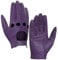 Harssidanzar Damen Lammfell Leder Fingerlose Handschuhe Ungefüttert Half Finger Driving GL012, lila, Größe XL