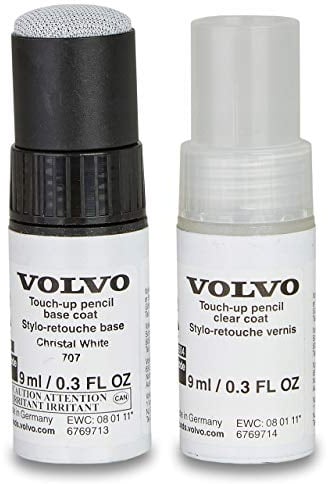 VOLVO Original Lack 707 Ausbesserungslack Christal White Pearl Stift Satz 31335424 OE