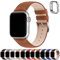 Fullmosa Compatible with Apple Watch Straps 40mm 42mm (Series 11/10) 41mm 38mm, Genuine Leather iWatch Bands for iWatch SE 3 2 1 Series 11 10 9 8 7 6 5 4 for Women Men, Caramel Brown+Silver Buckle