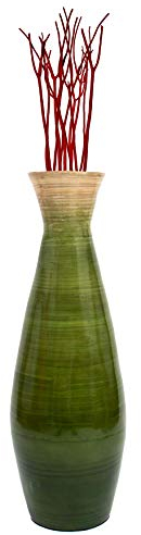 Bambus-Bodenvase, 61 cm hoch, glänzend, Violett