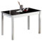 ASTIMESA Mesa de Cocina, Metal, Negro, 80x40cm