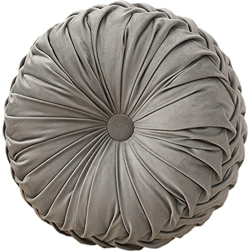aromm Rund Sitzkissen Stuhlkissen Memory Schaum Waschbar für Hölzernes oder Metall Hocker Grau