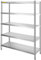 VEVOR Edelstahl-Regal, 122 x 47 cm, 5 Etagen, verstellbares Regal, Aufbewahrungseinheit, Edelstahl, Schwerlastregal für Küche, Gewerbe, Büro, Garage, Lagerung, 150 kg pro Regal