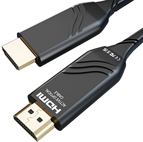 8K HDMI cable – 50m – Optical HDMI 2.1 Cable, designed in Germany with 0% signal loss (8K@60Hz, flexible fibre optic HDMI cable, lossless transmission) – by CableDirect