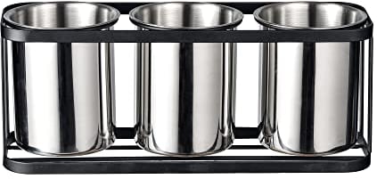 IMEEA Flatware Organizer Cutlery Holder Utensil Caddy SUS304 Stainless Steel Utensil Crock for Kitchen Countertop