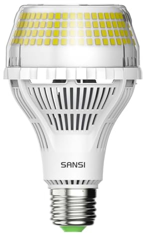 SANSI 400W Equivalent 6000 Lumens Brightest LED Light Bulb, 5000K Daylight E26 A21 Super Bright LED Bulb Non-Dimmable, 22-Year Lifetime, 40W Energy Saving for Home Workshop