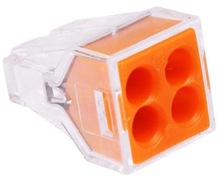 Wago 773-104 Orange 4-Way Push Connectors 2.5mm² 24A 400V Pack of 10