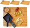 DuneDesign Set d'Assiettes à Raclette 4 Personnes - 30x25 Planche à Raclette en Bois avec Bol à Dips - Dessous de Poêlon à Raclette en Bois - Accessoires pour Raclette Planchette à Raclette en Bambou