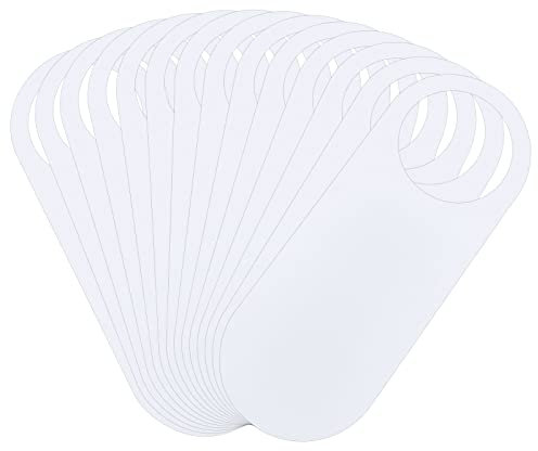 GLOBLELAND 20Pcs PVC Blank Door Signs Plastic Door Knob Hangers Signs Do Not Disturb Door Hanger Sign for Office Bedroom Hotel Decoration, 24x9cm/9.45x3.54