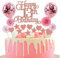 Jxuzh Happy 13th Birthday Tortendeko Rosegold - Kuchendeko für 13 Jahre Mädchen Jungen - Geburtstag Kuchen Deko Mit Herz Stern - Cake Topper Rosa