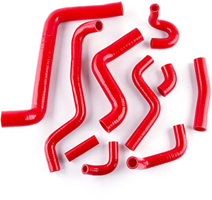 LUXERAD Kit de manguera refrigerante de radiador de silicona para VW Golf MK3 1900CC TDI AFN 1996-1997 (rojo)