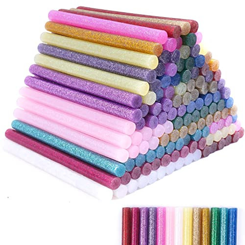 Hot Glue Sticks High Tack Hot Melt High Transparency All Purpose Hot Glue Refills 130 pcs - 7mm x 100mm for DIY, Craft & Repair, Wood, Metal, PVC & More