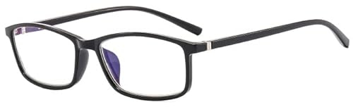 Suertree Blaulichtfilter Distanz Brille Damen Myopia Brille Leichte Kurzsichtige Brille für Herren Schwarz -2.0 Dioptrien TZ2821