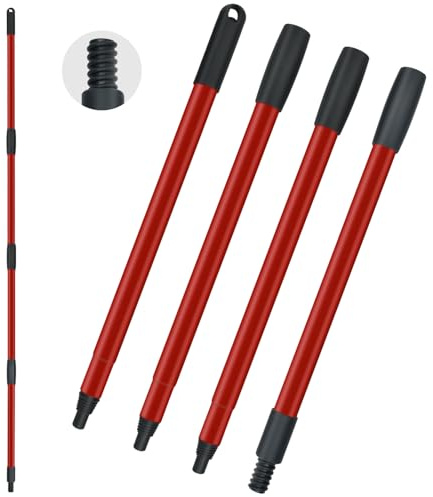 GFRED Mop Handle Replacement for Oceda 4 Section Mop Replace Handle Compatible with O-Ceda Spin Mop Refills and Brooms Cedar Mop Stick for Floor Clean, 30 to 58, American Thread Joint