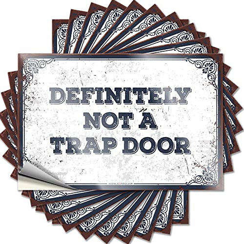 Car Stickers Definitely Not A Trap Door Funny Sticker 10 Pcs Car Stickers for Men Prank Stickers (Size : 12X18CM)