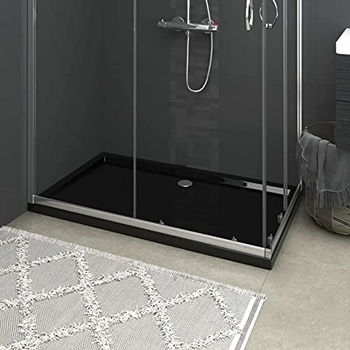 ZEYUAN Piatto Doccia in ABS Rettangolare Nero 70x120 cm,Piatto Doccia,Attrezzature per Bagni(SPU:148914)