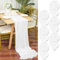 6 Stück Seihtuch Tischläufer Weiß,90 x 300 cm Weiß Rustikaler Gaze Stoff Boho Tischläufer Käsetuch Cheesecloth Tischläufer Hochzeit Tischdecke für Hochzeitsfeier Brautparty Tischdekoration