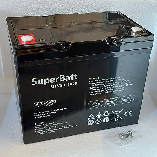 12V 110AH (75AH 80AH 85AH 90AH 100AH) 12VSLA26N VRLA AGM Deep Cycle Leisure Marine Rechargeable Battery Motorhome Caravan Motor Mover Boat - Fully Sealed No Spill