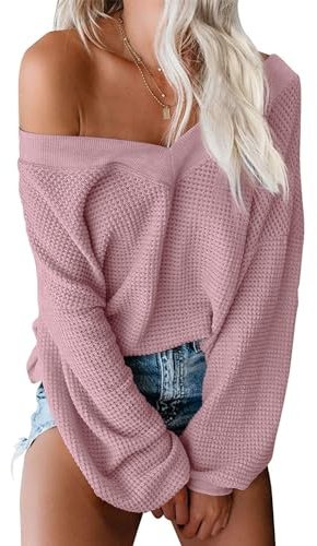 ReachMe Maglione da donna, rosa cipria, XL