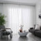 Homxi Gardinen Halbtransparent 2er Set,2 x 107W x 115H cm,Gardinen Schlafzimmer Modern Transparent Weiß Tupfenmuster Vorhänge mit Ösen