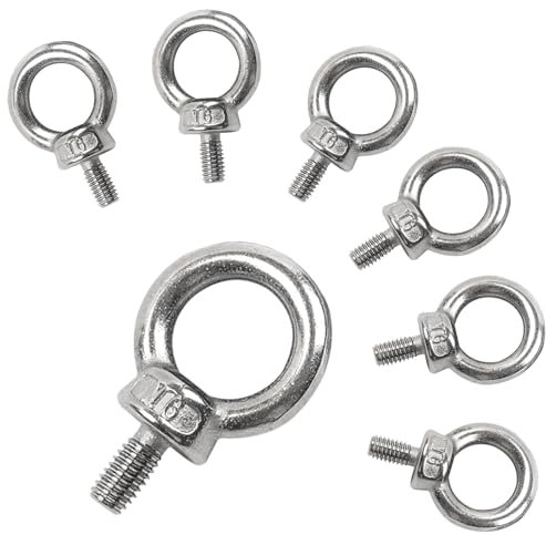 7 pezzi bulloni ad occhiello M6,bullone ad anello, anelli a vite,filettato maschio acciaio Inossidabile 304 bullone a occhiello,per bullone ad occhiello per fissaggio e sospensione