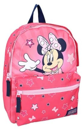 Mybagstory - Zaino da Ragazza Minnie Mouse - Rosa - Per Bambino, Scuola e Asilo - 31 cm - Spallacci Regolabili - Idea Regalo