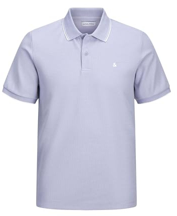 Jack & Jones Polo da Uomo Jjeaustin SS Noos Polo, Lavanda Languid/Dettagli: Play, XS