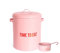 Fisura – Contenedor de comida para mascotas “time to eat”. Contenedor pienso con tapa y pala medidora. Contenedor comida perros y gatos de metal. 5 kg de capacidad (Eat, rosa)