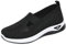 Scarpe Sportive Donna Ortopediche Moda Air Running Corsa Scarpe Senza Laccio Ete Outdoor Casual Mesh Traspirante Comfort Leggero Sneakers Scarpe Da Passeggiata AntiderRapanti Cuscino, Le Noir A, 38 EU